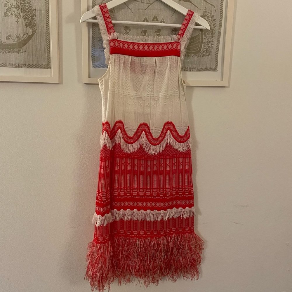 Jonathan Simkhai Scaffold Dress Red and White